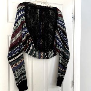 Free people cropped sweater cardigan